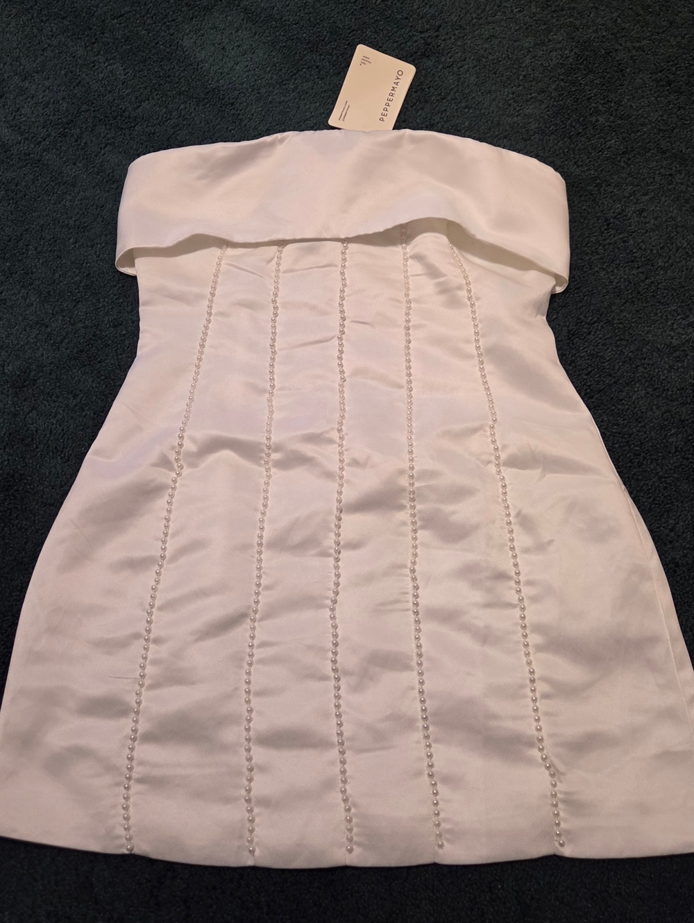 Peppermayo White Bombshell Tube Mini Dress